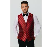 Dobell Men's Red Da Vinci Waistcoat | Size: Medium Dobell Red M