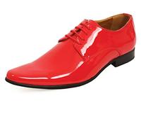 Dobell Mens Red Dress Shoes Patent Contemporary Style Laced-10