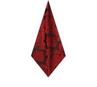 Dobell Mens Red Pocket Square Handkerchief Satin Feel Fabric Victorian Jacquard Pattern Wedding Accessory