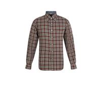 Dobell Mens Rust/Grey Check Shirt Regular Fit 100% Brushed Cotton-3XL