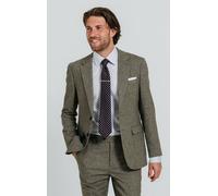 Dobell Men's Sage Green Herringbone Tweed Suit Jacket in Light Green | Size: 48R Dobell Light Green 48R