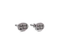 Dobell Mens Silver Coloured Father of The Bride Cufflinks Wedding