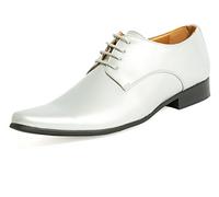 Dobell Mens Silver Dress Shoes Patent Contemporary Style Laced-12