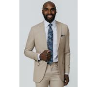 Dobell Men's Stone Sharkskin Slim Fit Suit Jacket | Size: 40R Dobell Stone 40R