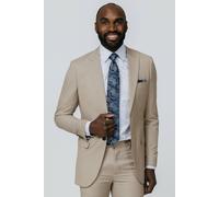 Dobell Men's Stone Sharkskin Slim Fit Suit Jacket | Size: 44S Dobell Stone 44S