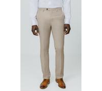 Dobell Men's Stone Sharkskin Slim Fit Suit Trousers | Size: 38R Dobell Stone 38R