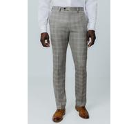 Dobell Men's Taupe Check Suit Trousers | Size: 38R Dobell Taupe 38R