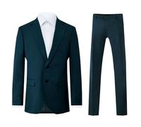 Dobell Mens Teal 2 Piece Suit Regular Fit (42R Jacket with 36R Trousers)