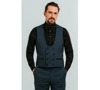 Dobell Men's Teal Double Breasted Tuxedo Waistcoat | Size: 3XL Dobell Teal 3XL