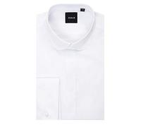 Dobell Mens White Dress Shirt Regular Fit Penny Collar-17.5