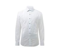 Dobell Mens White Marcella Evening Dress Shirt Regular Fit Standard Collar Stud Button Front-17.5