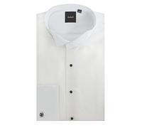 Dobell Mens White Marcella Evening Dress Shirt Regular Fit Wing Collar Stud Button Front-15.5