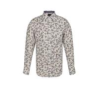 Dobell Mens White Shirt Regular Fit 100% Cotton Floral Print-L