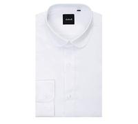 Dobell Mens White Shirt Regular Fit Penny Collar-16.5