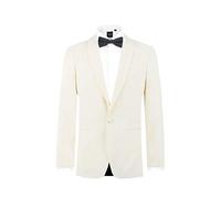 Dobell Mens White Tuxedo Dinner Jacket Regular Fit Shawl Lapel One Button-42L