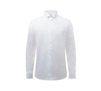 Dobell Mens White Tuxedo Dress Shirt Regular Fit Wing Collar Double Cuff Plain Fly Front-17.5