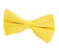 Dobell Mens Yellow Bow Tie Dupion Satin-Feel Pre-Tied