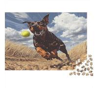 Doberman 1000 Piece Puzzle Games Premium & Durable for Adults Fun Puzzles for Creativity And Mindfulness Challenging Jigsaw Puzzles for Adults And Family for Stress Relief 1000pcs (75x50cm)
