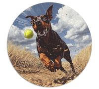 Doberman 1000 Piece Round Jigsaw Puzzles for Adults Creative Reliever Difficult Challenge 1000pcs (67.5x67.5cm)
