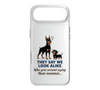 Doberman and Dachshund They Say We Look Alike Funny Dog Art Case for iPhone Air