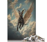 Doberman Angel Majestic Pet Memorial Dog with Wings Puzzle for Adults And Teenagers 500 Pieces Puzzles for Adults Teenagers 14+ 500pcs (52x38cm)