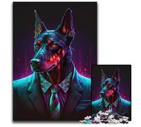 Doberman Boss Puzzle 1000 Pieces Jigsaw Jigsaw Puzzles Interactive Family Game, Ideal, Family Activity Game 50x75CM/19.68x29.52inch
