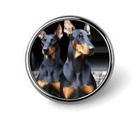 Doberman Button Pin 1 Inch, Personalized Metal Lapel Pins, Lightweight Round Brooch Pin, Elegant Button Badges, Funny Enamel Pins for Shirts Jackets Bags & Gift