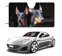 Doberman Car Windshield Sun Shade Keep Car Interior Cool 51"x28" Folding Front Window Sun Shade, Heat Shield for SUV, Truck, Blocks UV