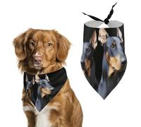 Doberman Dog Bandanas Adjustable Bib Party Pet Decorations Cute Dog Triangle Scarfs for Small Medium Puppy Cat Costume Accessory