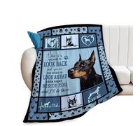 Doberman Dog Blanket Doberman Decor Throw Blanket Super Warm Soft Plush Lightweight Fleece Flannel Blanket Gifts for Dog Lovers Girls Boys Women Men Adults for Winter Couch Bedding 40"X50"