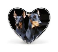 Doberman Dog Lover Round Button Pin Metal Badge Enamel Lapel Pin for Hats Bags Clothing Gift