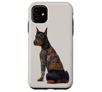 Doberman Dog with Traditional Japanese Dragon Tattoo Irezumi Case for iPhone 11