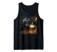 Doberman Drinking Beer Funny Doberman Dog Meme Tank Top