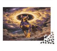 Doberman-fantasy Cosmic Art Year in Pictures 1000 Piece with High Definition Print Personalised Jigsaws As Brain Teasers for Seniors And Winter Hobby 38x26cm/1000pcs