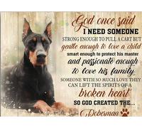 Doberman Jigsaw Puzzles 1000 Piece for Adults - I Need Someone So God Created The Doberman Wooden Puzzle Fun Games Stress Relief Toys for Home Decor Living Room Decor
