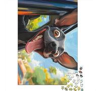 Doberman Jigsaw Puzzles 500 Pieces for Adults Wooden Puzzles Brain Exercise Challenge Game Entertainment Gifts Teenagers Family Activity 500pcs (52x38cm)