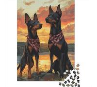 Doberman Jigsaw Puzzles for Adults 1000 Piece High Challenging DIY Large Puzzle Educational Toy Funny Family Games Unique Home Decor 1000pcs (75x50cm)