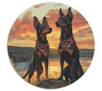Doberman Jigsaw Puzzles Great Gift for Adults 1000 Piece Educational Games Home Decoration Dogs Jigsaw Puzzle for Women Men Adult 1000pcs (67.5x67.5cm)