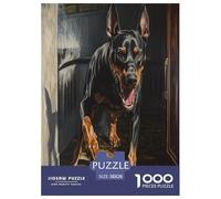 Doberman Jigsaw Puzzles Puzzle for Adults Kids. 1000 Piece Impossible Challenge Toy Educational Games Home Decoration for Adults& Kids Age 14 Years Up 38x26cm/1000pcs