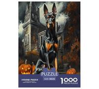 Doberman Jigsaw Puzzles Puzzles for Adults Kids. 1000 Piece Great Gifts Challenge Toy Educational Game Home Decoration for Adults& Kids Age 14 Years Up 38x26cm/1000pcs