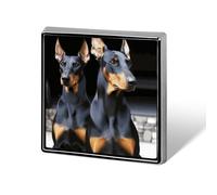 Doberman Lapel Pin Brooches Square Fashion Brooch Pin Cute Button Badges Alloy Button Pins Enamel Pins Metal Pinback for Hat Shirt Clothing Bags