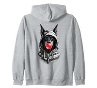 Doberman or Dobie with Bubble Gum Zip Hoodie