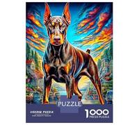 Doberman Pinscher 1000 Piece Impossible Puzzle for Adults - Challenging Jigsaw Puzzles, Family Activity & Mind Game Gift 70x50cm/1000pcs