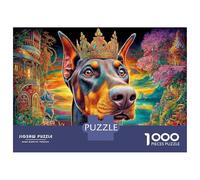 Doberman Pinscher 1000 Piece Jigsaw Puzzle for Adults And Kids-Challenging Puzzle Game,Home Decoration & Family Fun 38x26cm/1000pcs