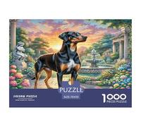 Doberman Pinscher 1000 Piece Jigsaw Puzzle For Adults Educational Games Stress Relief Puzzle Cultivate The Spirit of Teamwork for Men, Women, Elders, Seniors 70x50cm/1000pcs