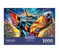 Doberman Pinscher 1000 Piece Jigsaw Puzzle with Whimsical Design - A Charming Challenge for Adults And Kids Age 14 Years Up38x26cm/1000pcs