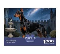 Doberman Pinscher 1000 Piece Jigsaw Puzzles Fun Challenging Modern Pet Dog Classic Educational Games for The Whole Gifts for Adults 70x50cm/1000pcs