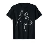 Doberman Pinscher Aesthetic Line Art Abstract Minimalist T-Shirt