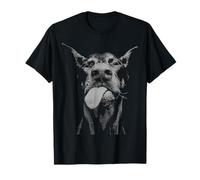 Doberman Pinscher Black Pixelated Aesthetic Urban Style Dog T-Shirt