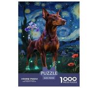 Doberman Pinscher Dog Jigsaw Puzzles Adults Fun 1000 Piece Animal Toy Intellectual Game Education Game Stress Relief Home Decoration Relaxation And Intelligence 70x50cm/1000pcs